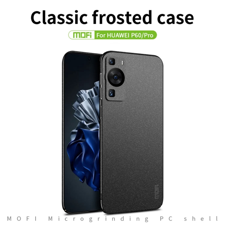 For Huawei P60 / P60 Pro MOFI Fandun Series Frosted PC Ultra-thin All-inclusive Phone Case(Blue) - Huawei Cases by MOFI | Online Shopping South Africa | PMC Jewellery