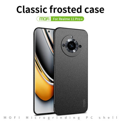 For Realme 11 Pro+ MOFI Fandun Series Frosted PC Ultra-thin All-inclusive Phone Case(Green) - Realme Cases by MOFI | Online Shopping South Africa | PMC Jewellery