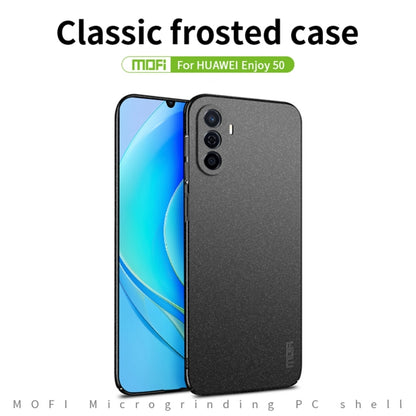 For Huawei Enjoy 50 / nova Y70 Plus MOFI Fandun Series Frosted PC Ultra-thin All-inclusive Phone Case(Black) - Huawei Cases by MOFI | Online Shopping South Africa | PMC Jewellery