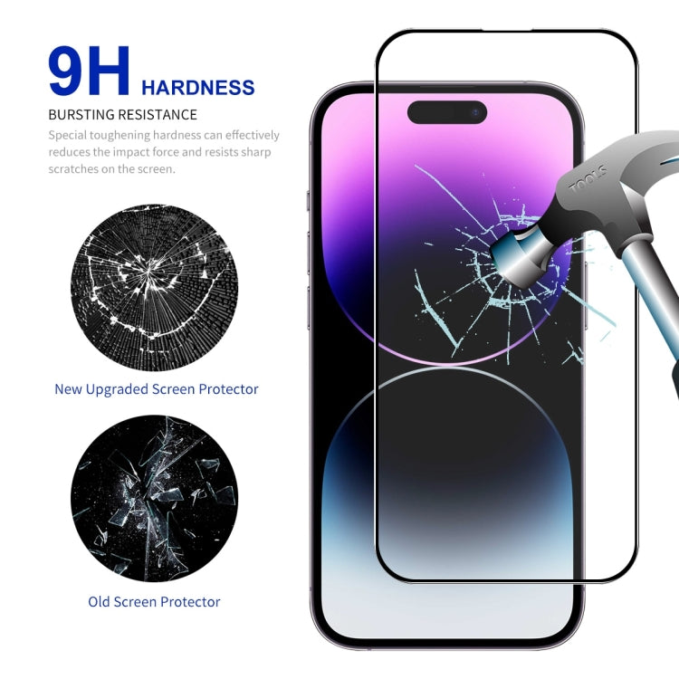 For iPhone 16 Pro Max 2pcs ENKAY Full Glue High Aluminum-silicon Tempered Glass Film - iPhone 16 Pro Max Tempered Glass by ENKAY | Online Shopping South Africa | PMC Jewellery | Buy Now Pay Later Mobicred