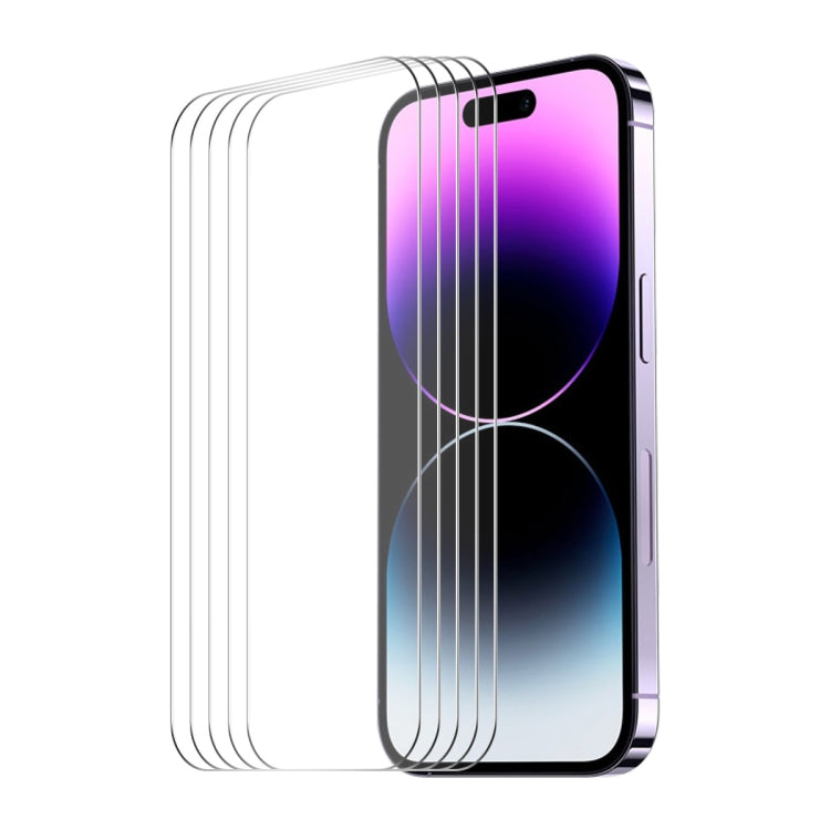 For iPhone 16 Pro 5pcs ENKAY 0.26mm 9H 2.5D High Aluminum-silicon Tempered Glass Film - iPhone 16 Pro Tempered Glass by ENKAY | Online Shopping South Africa | PMC Jewellery | Buy Now Pay Later Mobicred