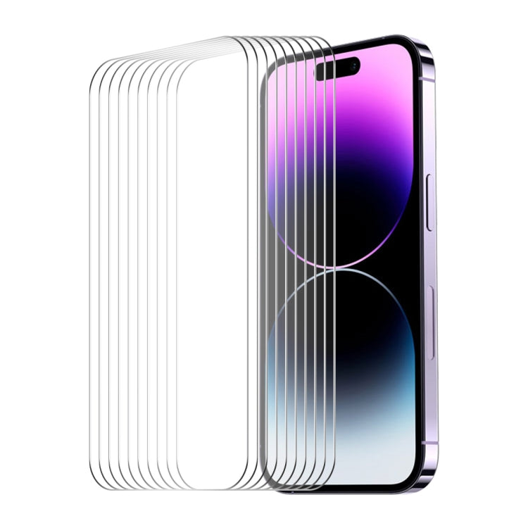 For iPhone 16 Plus 10pcs ENKAY 0.26mm 9H 2.5D High Aluminum-silicon Tempered Glass Film - iPhone 16 Plus Tempered Glass by ENKAY | Online Shopping South Africa | PMC Jewellery | Buy Now Pay Later Mobicred