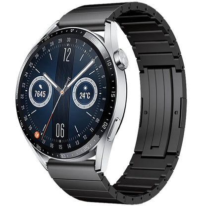 For Huawei Watch GT 3 46mm One Bead Titanium Alloy Watch Band(Black) - Watch Bands by PMC Jewellery | Online Shopping South Africa | PMC Jewellery