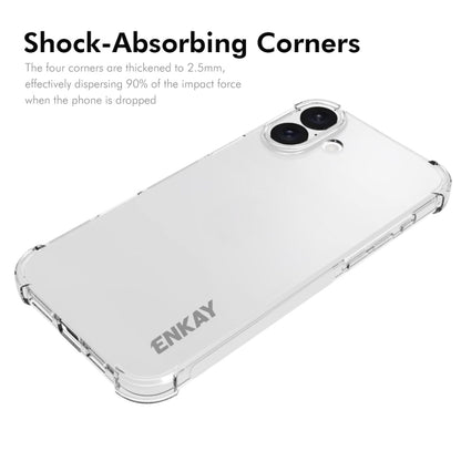 For iPhone 16 ENKAY Hat-Prince Transparent TPU Shockproof Phone Case - iPhone 16 Cases by ENKAY | Online Shopping South Africa | PMC Jewellery | Buy Now Pay Later Mobicred