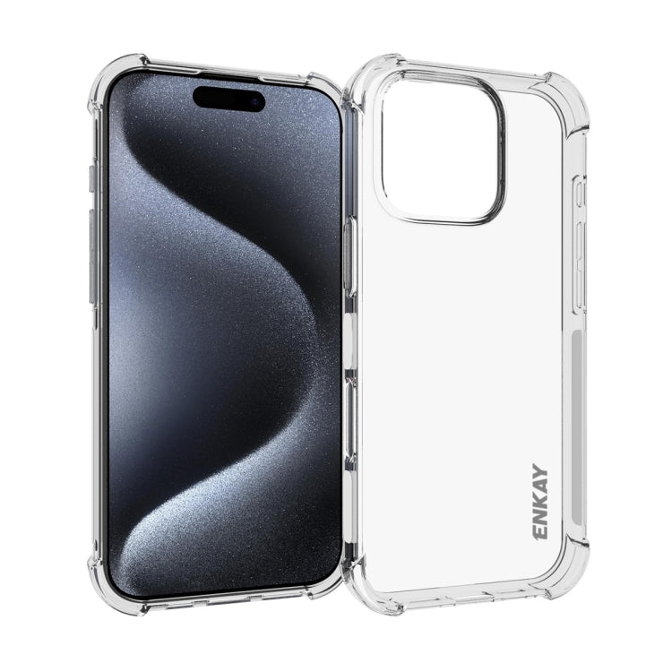 For iPhone 16 Pro ENKAY Hat-Prince Transparent TPU Shockproof Phone Case - iPhone 16 Pro Cases by ENKAY | Online Shopping South Africa | PMC Jewellery | Buy Now Pay Later Mobicred