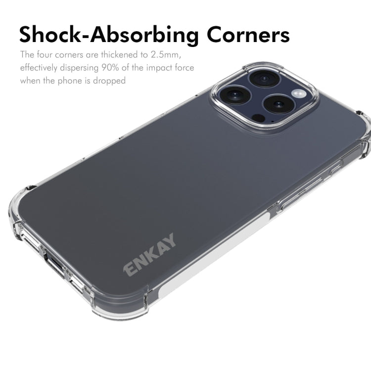 For iPhone 16 Pro ENKAY Hat-Prince Transparent TPU Shockproof Phone Case - iPhone 16 Pro Cases by ENKAY | Online Shopping South Africa | PMC Jewellery | Buy Now Pay Later Mobicred