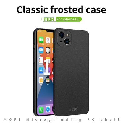 For iPhone 15 MOFI Fandun Series Frosted PC Ultra-thin All-inclusive Phone Case(Gray) - iPhone 15 Cases by MOFI | Online Shopping South Africa | PMC Jewellery