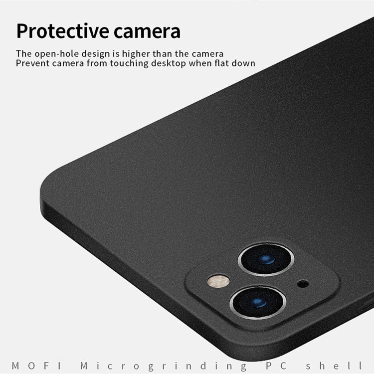 For iPhone 15 Plus  MOFI Fandun Series Frosted PC Ultra-thin All-inclusive Phone Case(Black) - More iPhone Cases by MOFI | Online Shopping South Africa | PMC Jewellery