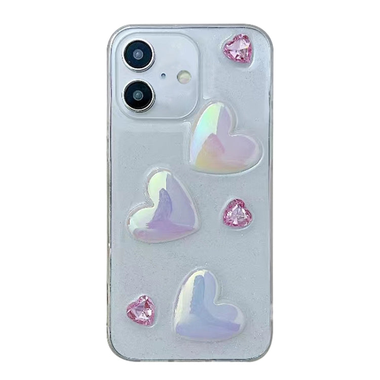 For iPhone 16 Love Epoxy TPU Phone Case(Pink) - iPhone 16 Cases by PMC Jewellery | Online Shopping South Africa | PMC Jewellery | Buy Now Pay Later Mobicred