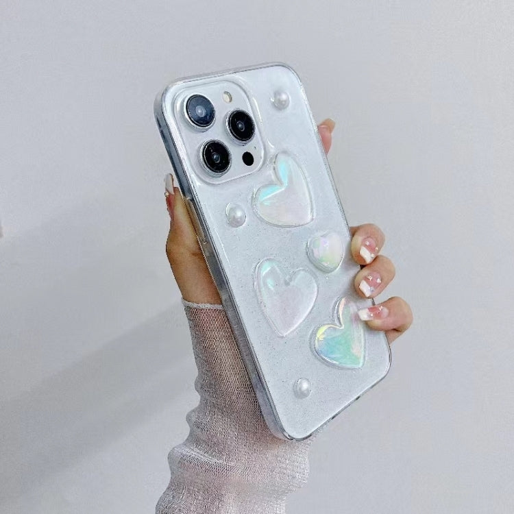 For iPhone 16 Plus Love Epoxy TPU Phone Case(Transparent) - iPhone 16 Plus Cases by PMC Jewellery | Online Shopping South Africa | PMC Jewellery | Buy Now Pay Later Mobicred