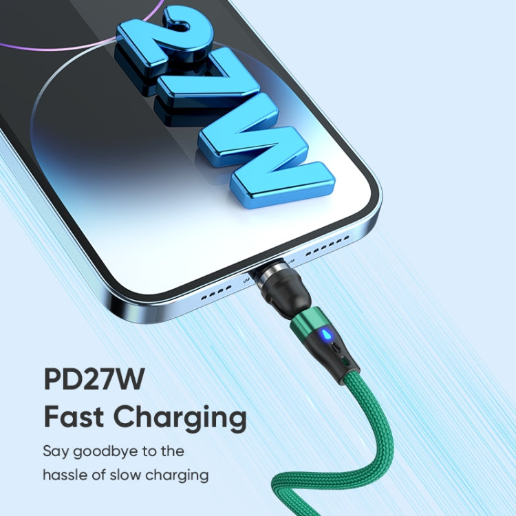 ENKAY PD60W Type-C to Type-C / 8 Pin Magnetic 540 Degrees Rotating Fast Charging Cable, Length:1m(Green) - Charging Cable & Head by ENKAY | Online Shopping South Africa | PMC Jewellery | Buy Now Pay Later Mobicred