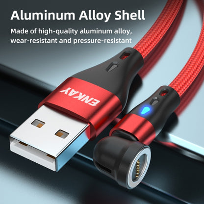 ENKAY 3A USB to Type-C / 8 Pin Magnetic 540 Degrees Rotating Fast Charging Cable, Length:1m(Red) - Charging Cable & Head by ENKAY | Online Shopping South Africa | PMC Jewellery | Buy Now Pay Later Mobicred