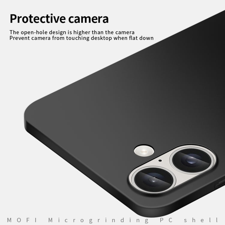 For iPhone 16 MOFI Frosted PC Ultra-thin Hard Phone Case(Black) - iPhone 16 Cases by MOFI | Online Shopping South Africa | PMC Jewellery | Buy Now Pay Later Mobicred