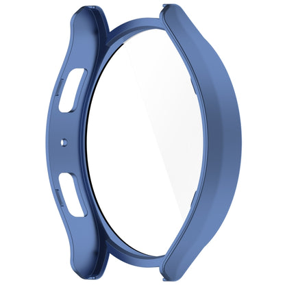 For Samsung Galaxy Watch6 40mm PC + Tempered Film Integrated Watch Protective Case(Blue) - Watch Cases by PMC Jewellery | Online Shopping South Africa | PMC Jewellery