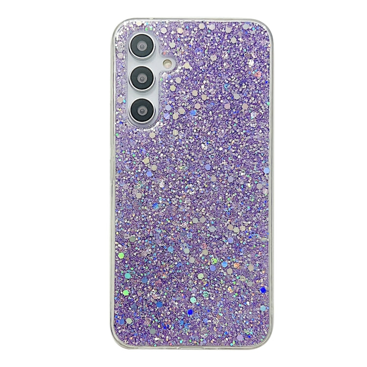 For Samsung Galaxy S24+ 5G Glitter Sequins Epoxy TPU Phone Case(Purple) - Galaxy S24+ 5G Cases by PMC Jewellery | Online Shopping South Africa | PMC Jewellery