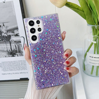 For Samsung Galaxy S24+ 5G Glitter Sequins Epoxy TPU Phone Case(Purple) - Galaxy S24+ 5G Cases by PMC Jewellery | Online Shopping South Africa | PMC Jewellery