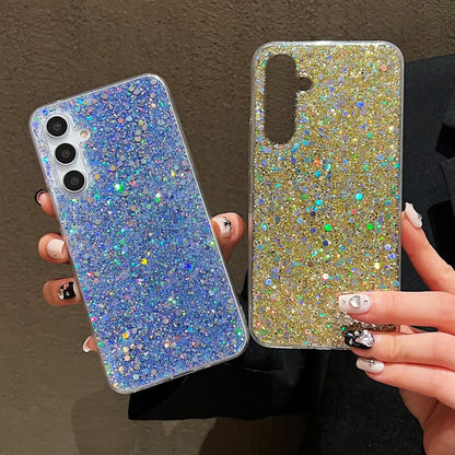 For Samsung Galaxy S24 5G Glitter Sequins Epoxy TPU Phone Case(Silver) - Galaxy S24 5G Cases by PMC Jewellery | Online Shopping South Africa | PMC Jewellery