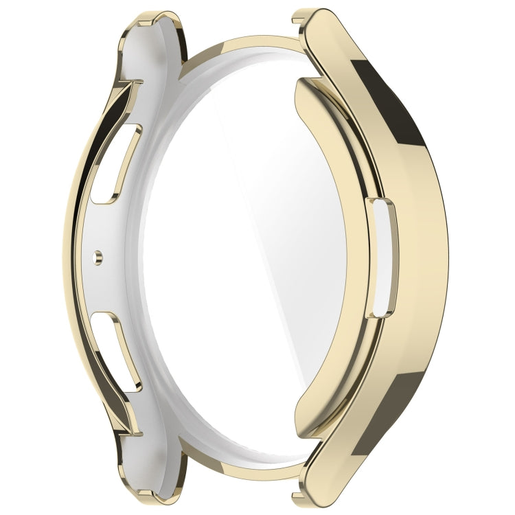 For Samsung Galaxy Watch6 44mm Full Coverage TPU Electroplated Watch Protective Case(Gold) - Watch Cases by PMC Jewellery | Online Shopping South Africa | PMC Jewellery