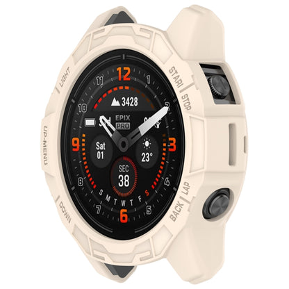 For Garmin Epix Pro 51mm / Fenix 7X / 7X Pro Armored TPU Half Wrapped Watch Protective Case(Starlight Color) - Watch Cases by PMC Jewellery | Online Shopping South Africa | PMC Jewellery