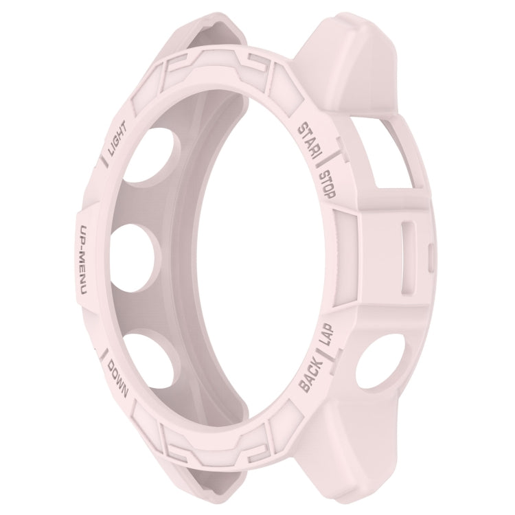 For Garmin Epix Pro 47mm / Fenix 7 / 7 Pro Armored TPU Half Wrapped Watch Protective Case(Pink) - Watch Cases by PMC Jewellery | Online Shopping South Africa | PMC Jewellery