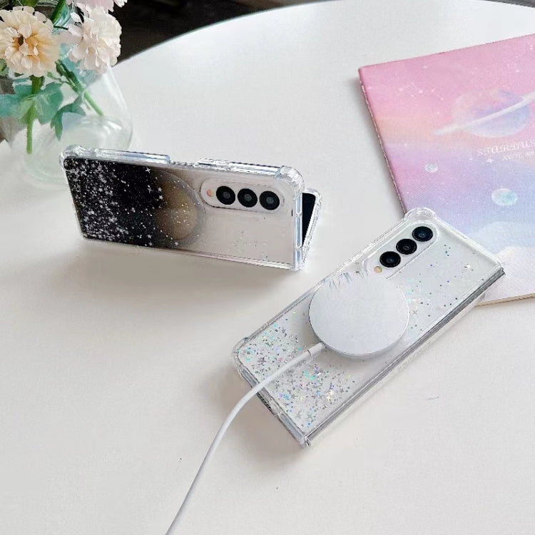 For Samsung Galaxy Z Fold3 Magsafe Glitter TPU Phone Protective Case(White) - Galaxy Phone Cases by PMC Jewellery | Online Shopping South Africa | PMC Jewellery