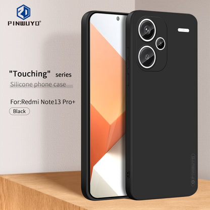 For Xiaomi Redmi Note 13 Pro+ PINWUYO Sense Series Liquid Silicone TPU Phone Case(Black) - Note 13 Pro+ Cases by PINWUYO | Online Shopping South Africa | PMC Jewellery | Buy Now Pay Later Mobicred