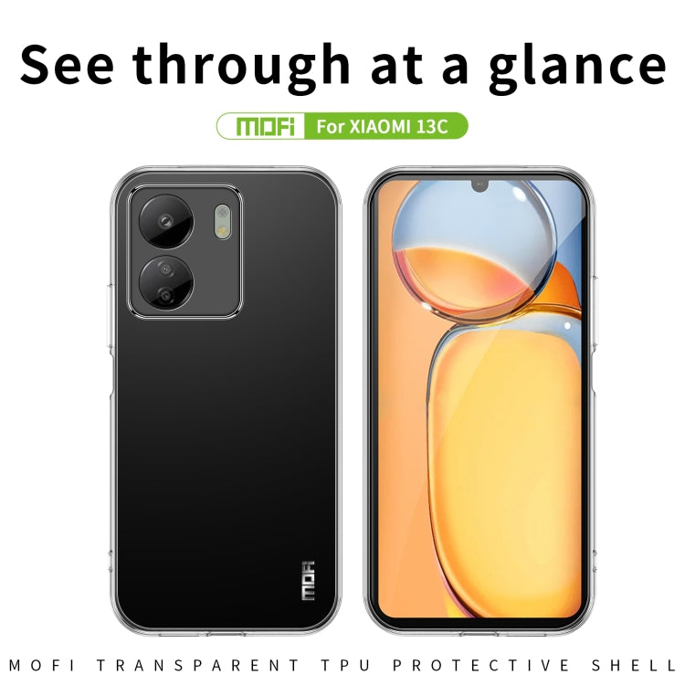 For Xiaomi Redmi 13C MOFI Ming Series Ultra-thin TPU Phone Case(Transparent) - 13C Cases by MOFI | Online Shopping South Africa | PMC Jewellery