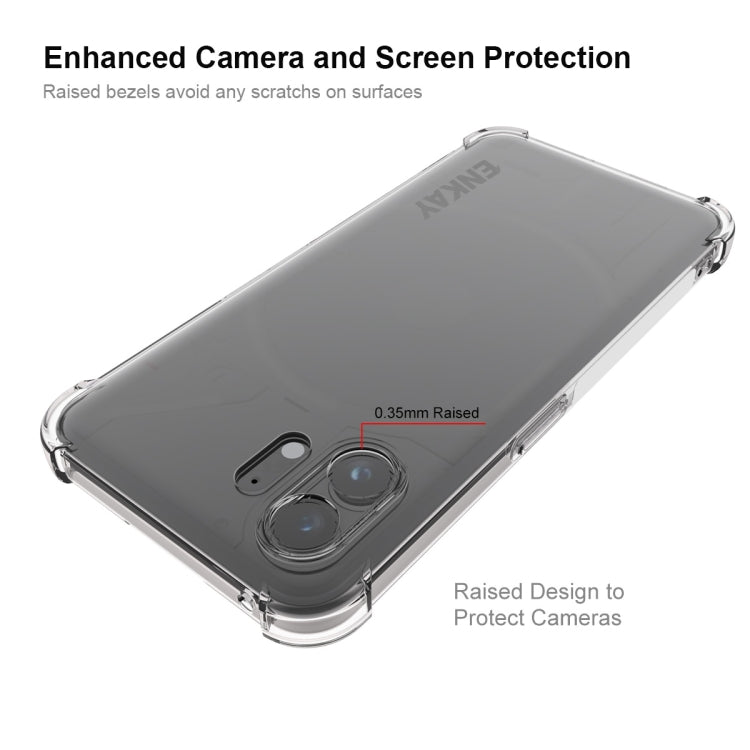 For Nothing Phone 2 ENKAY Transparent TPU Shockproof Phone Case with Glass Film - More Brand by ENKAY | Online Shopping South Africa | PMC Jewellery | Buy Now Pay Later Mobicred