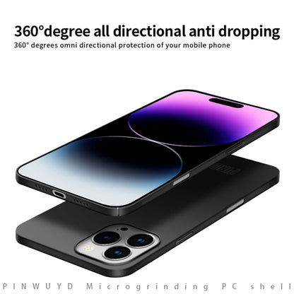 For iPhone 16 Pro Max PINWUYO Micro-Frosted PC Ultra-thin Hard Phone Case with Magsafe Magnetic Ring(Black) - iPhone 16 Pro Max Cases by PINWUYO | Online Shopping South Africa | PMC Jewellery | Buy Now Pay Later Mobicred