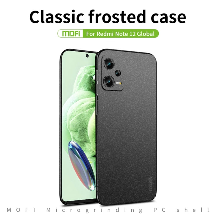 For Xiaomi Redmi Note 12 Global /Poco X5 5G MOFI Fandun Series Frosted PC Ultra-thin All-inclusive Phone Case(Black) - Xiaomi Cases by MOFI | Online Shopping South Africa | PMC Jewellery