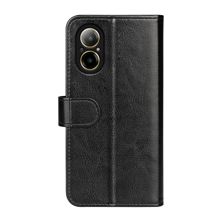 For Realme C67 4G R64 Texture Horizontal Flip Leather Phone Case(Black) - C67 Cases by PMC Jewellery | Online Shopping South Africa | PMC Jewellery | Buy Now Pay Later Mobicred