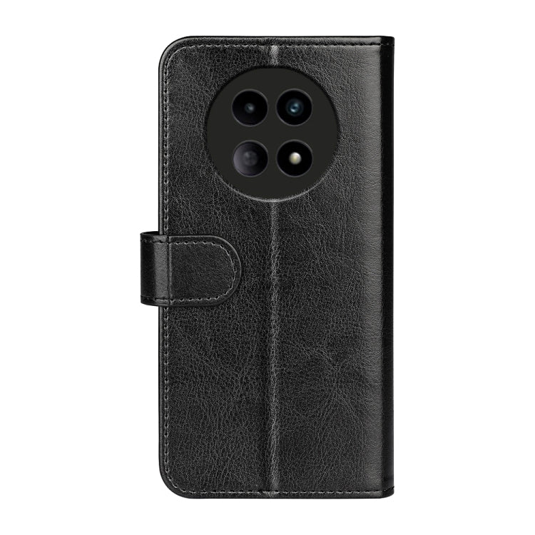 For Realme 12 5G R64 Texture Horizontal Flip Leather Phone Case(Black) - Realme Cases by PMC Jewellery | Online Shopping South Africa | PMC Jewellery | Buy Now Pay Later Mobicred