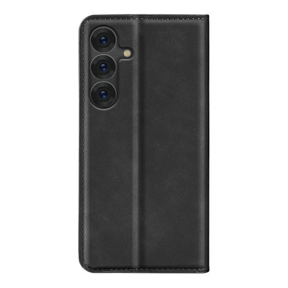 For Samsung Galaxy S25+ 5G Retro-skin Magnetic Suction Leather Phone Case(Black) - Galaxy S25+ 5G Cases by PMC Jewellery | Online Shopping South Africa | PMC Jewellery | Buy Now Pay Later Mobicred