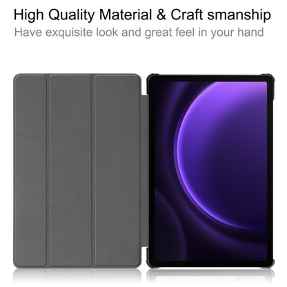 For Samsung Galaxy Tab S9 FE 10.9 JUNSUNMAY Custer Painted 3-Fold Stand Leather Smart Tablet Case(Big Eye) - Galaxy Tab S9 FE by JUNSUNMAY | Online Shopping South Africa | PMC Jewellery | Buy Now Pay Later Mobicred