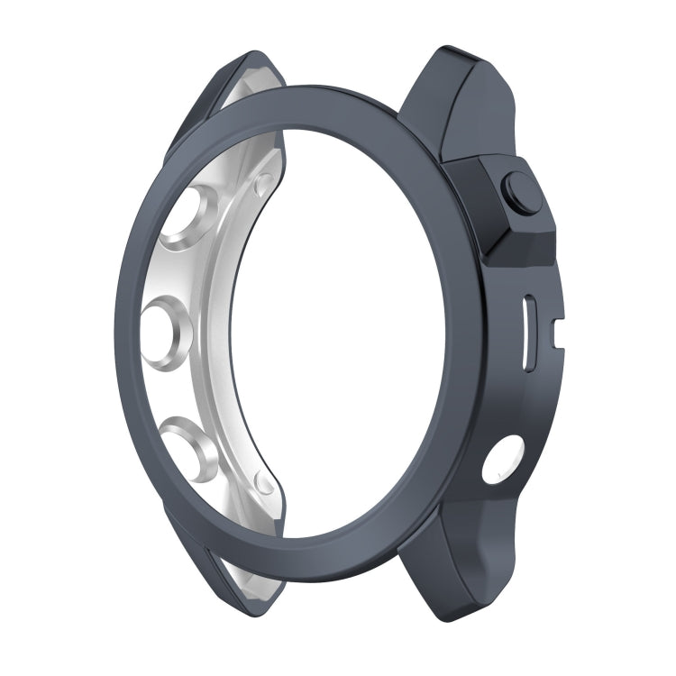 For Garmin Fenix 7 Pro Half Package Electroplated TPU Watch Protective Case(Grey) - Watch Cases by PMC Jewellery | Online Shopping South Africa | PMC Jewellery