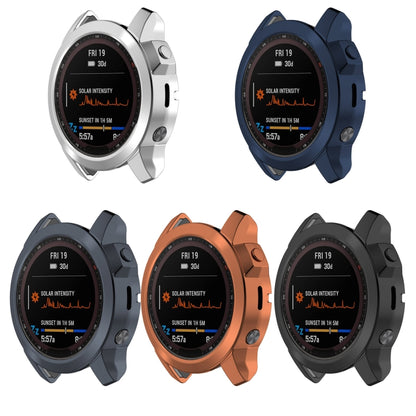 For Garmin Fenix 7 Pro Half Package Electroplated TPU Watch Protective Case(Gold) - Watch Cases by PMC Jewellery | Online Shopping South Africa | PMC Jewellery