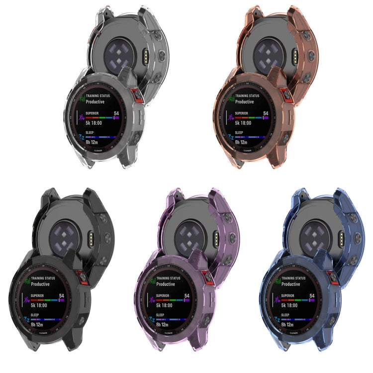 For Garmin Epix Pro 47mm Half-Package TPU Watch Protective Case(Transparent) - Watch Cases by PMC Jewellery | Online Shopping South Africa | PMC Jewellery