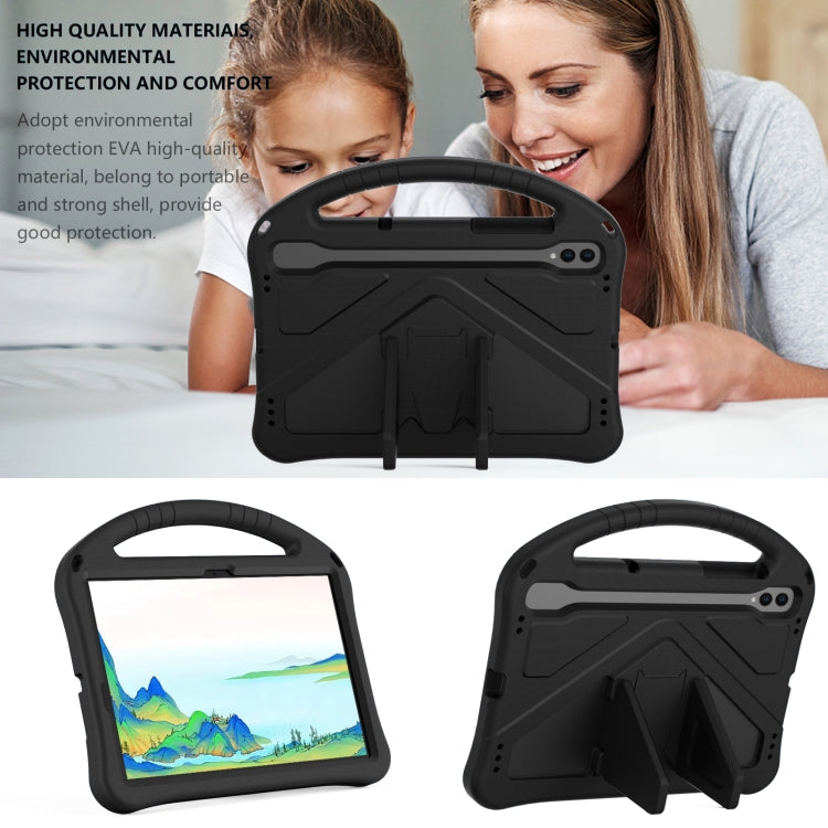 For Samsung Galaxy Tab S9 EVA Shockproof Tablet Case with Holder(Black) - Galaxy Tab S9 Cases by PMC Jewellery | Online Shopping South Africa | PMC Jewellery