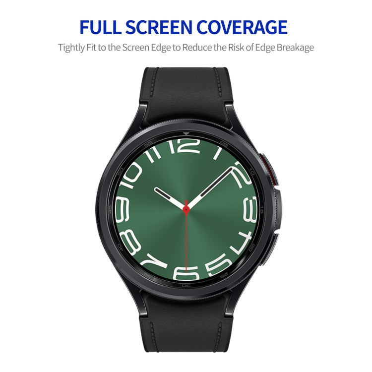 For Samsung Galaxy Watch6 Classic 47mm 2pcs ENKAY Silk Print Full Glue Coverage High Aluminum-silicon Screen Protector Watch Film - Screen Protector by ENKAY | Online Shopping South Africa | PMC Jewellery