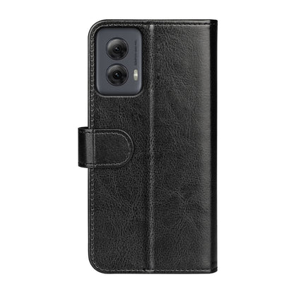 For Motorola Moto G Power 5G 2024 R64 Texture Horizontal Flip Leather Phone Case(Black) - Motorola Cases by PMC Jewellery | Online Shopping South Africa | PMC Jewellery | Buy Now Pay Later Mobicred