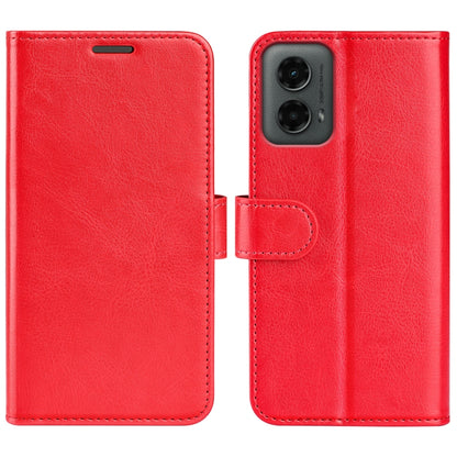 For Motorola Moto G 5G 2024 R64 Texture Horizontal Flip Leather Phone Case(Red) - Motorola Cases by PMC Jewellery | Online Shopping South Africa | PMC Jewellery | Buy Now Pay Later Mobicred