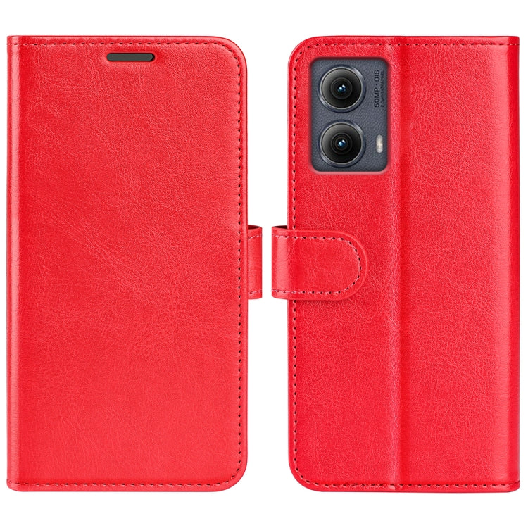 For Motorola Edge 5G 2024 R64 Texture Horizontal Flip Leather Phone Case(Red) - Motorola Cases by PMC Jewellery | Online Shopping South Africa | PMC Jewellery | Buy Now Pay Later Mobicred