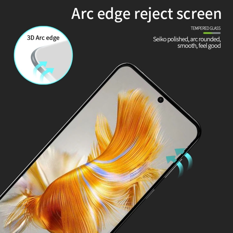 For Huawei Mate 60 MOFI 9H 3D Explosion-proof Curved Screen Tempered Glass Film(Black) - Huawei Tempered Glass by MOFI | Online Shopping South Africa | PMC Jewellery