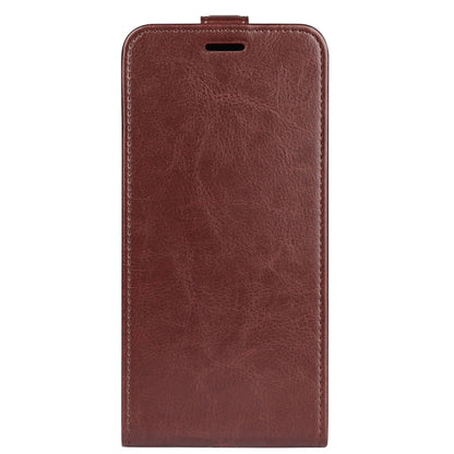 For Motorola Edge 5G 2024 R64 Texture Single Vertical Flip Leather Phone Case(Brown) - Motorola Cases by PMC Jewellery | Online Shopping South Africa | PMC Jewellery | Buy Now Pay Later Mobicred