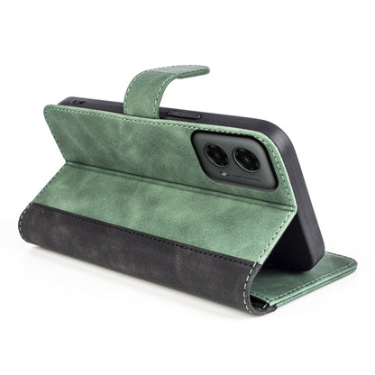 For Motolora Moto G 5G 2024 Stitching Horizontal Flip Leather Phone Case(Green) - Motorola Cases by PMC Jewellery | Online Shopping South Africa | PMC Jewellery | Buy Now Pay Later Mobicred