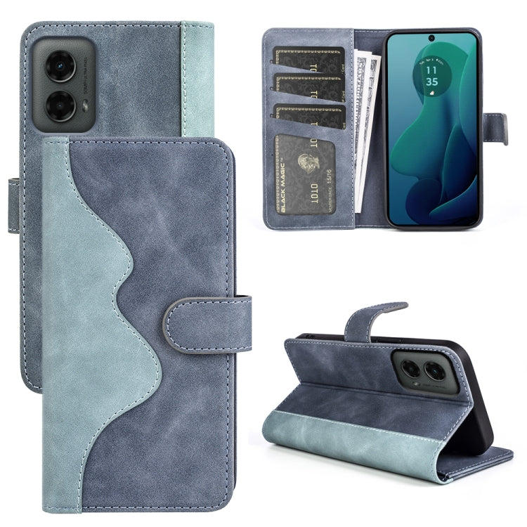 For Motolora Moto G 5G 2024 Stitching Horizontal Flip Leather Phone Case(Blue) - Motorola Cases by PMC Jewellery | Online Shopping South Africa | PMC Jewellery | Buy Now Pay Later Mobicred