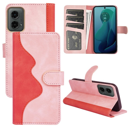 For Motolora Moto G 5G 2024 Stitching Horizontal Flip Leather Phone Case(Red) - Motorola Cases by PMC Jewellery | Online Shopping South Africa | PMC Jewellery | Buy Now Pay Later Mobicred