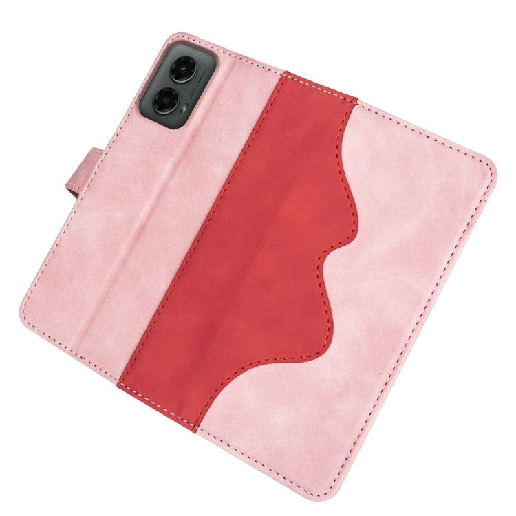 For Motolora Moto G 5G 2024 Stitching Horizontal Flip Leather Phone Case(Red) - Motorola Cases by PMC Jewellery | Online Shopping South Africa | PMC Jewellery | Buy Now Pay Later Mobicred