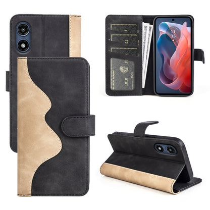 For Motorola Moto G Play 2024 Stitching Horizontal Flip Leather Phone Case(Black) - Motorola Cases by PMC Jewellery | Online Shopping South Africa | PMC Jewellery | Buy Now Pay Later Mobicred