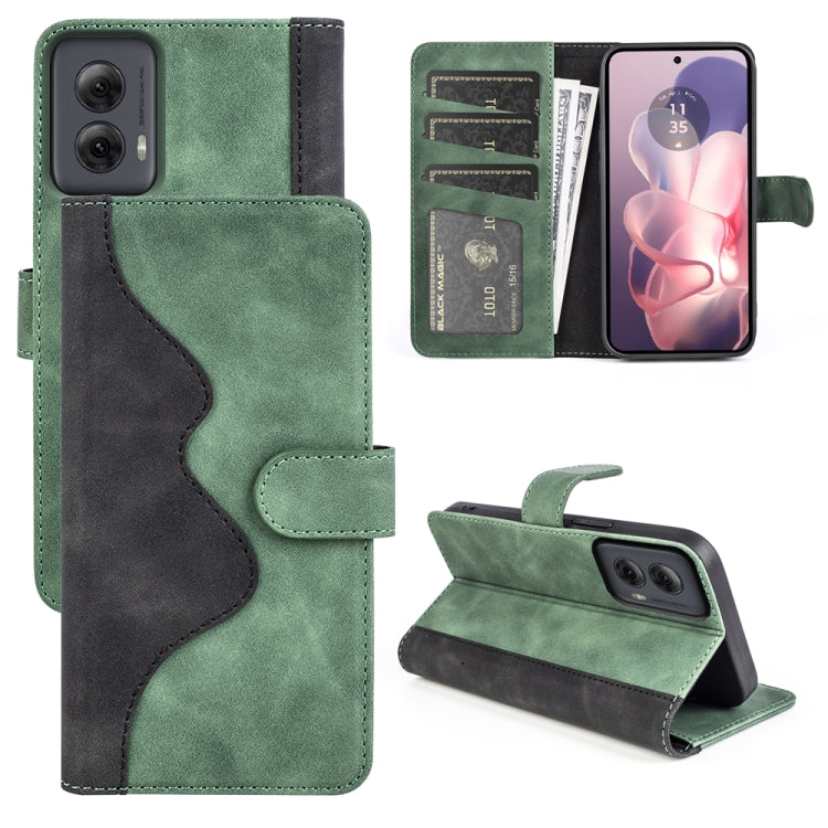 For Motolora Moto G Power 5G 2024 Stitching Horizontal Flip Leather Phone Case(Green) - Motorola Cases by PMC Jewellery | Online Shopping South Africa | PMC Jewellery | Buy Now Pay Later Mobicred